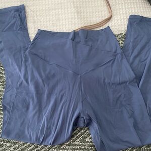 Aerie Blue High-Waisted Crossover Leggings